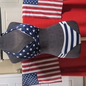 vintage Victoria's secret PINK stars and strips bathing suit